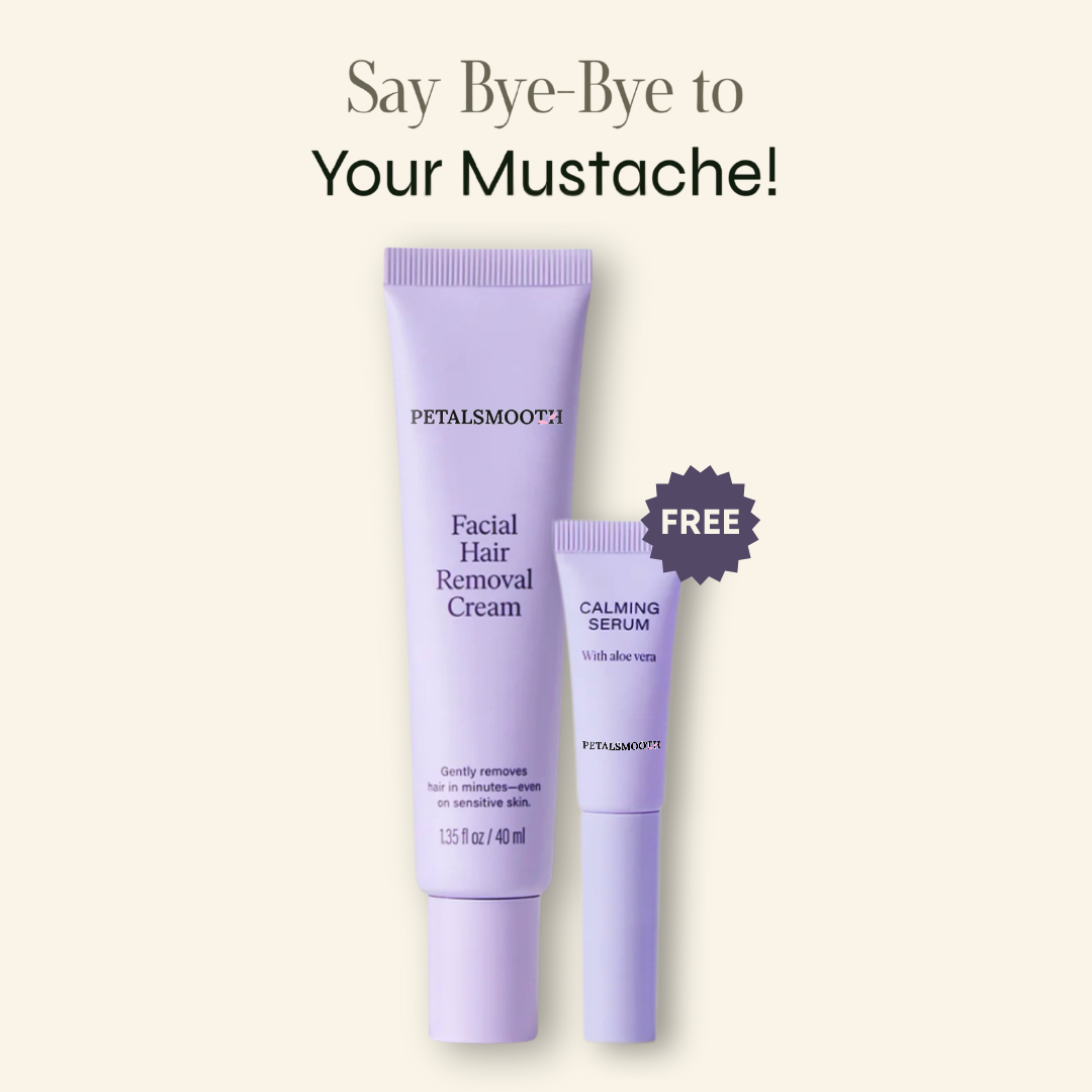 Facial Hair Removal Cream + Calming Serum